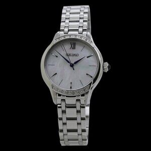 Seiko Quartz White Dial Stainless Steel Ladies Watch SRZ543